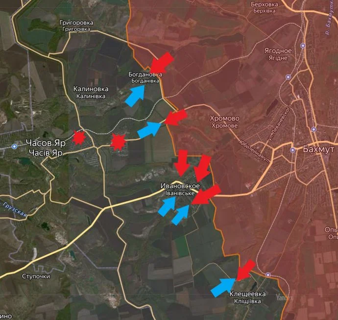 Карта сво на сегодня боевых действий на украине последние