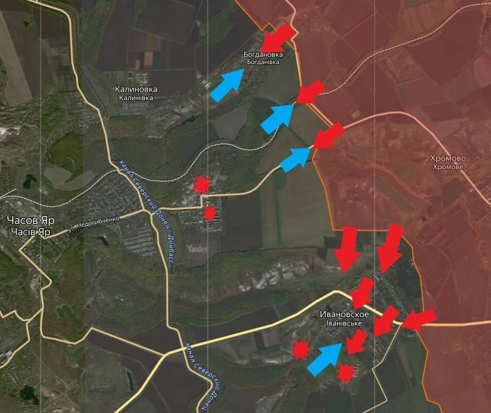 Карта боевых действий авдеевки