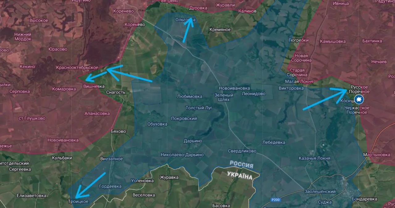 Курское направление - карта боевых действий сегодня