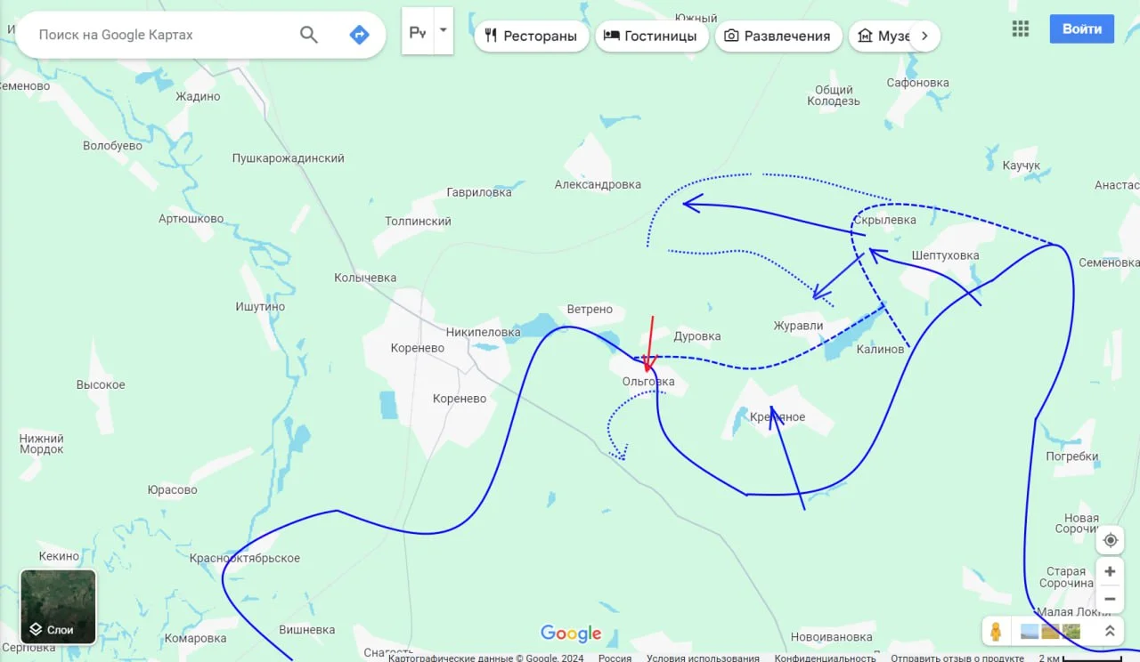 Курское направление - карта боевых действий на 28.08.2024