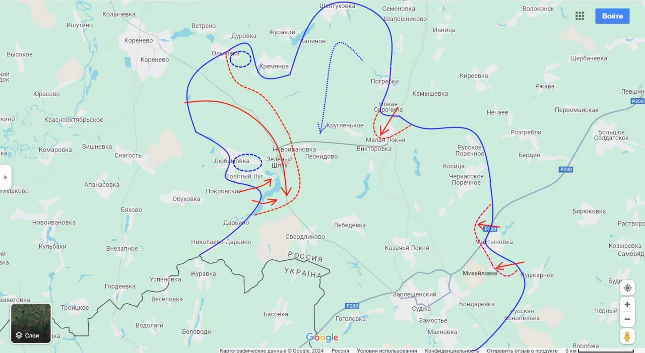 Курское направление - карта боевых действий на сегодня