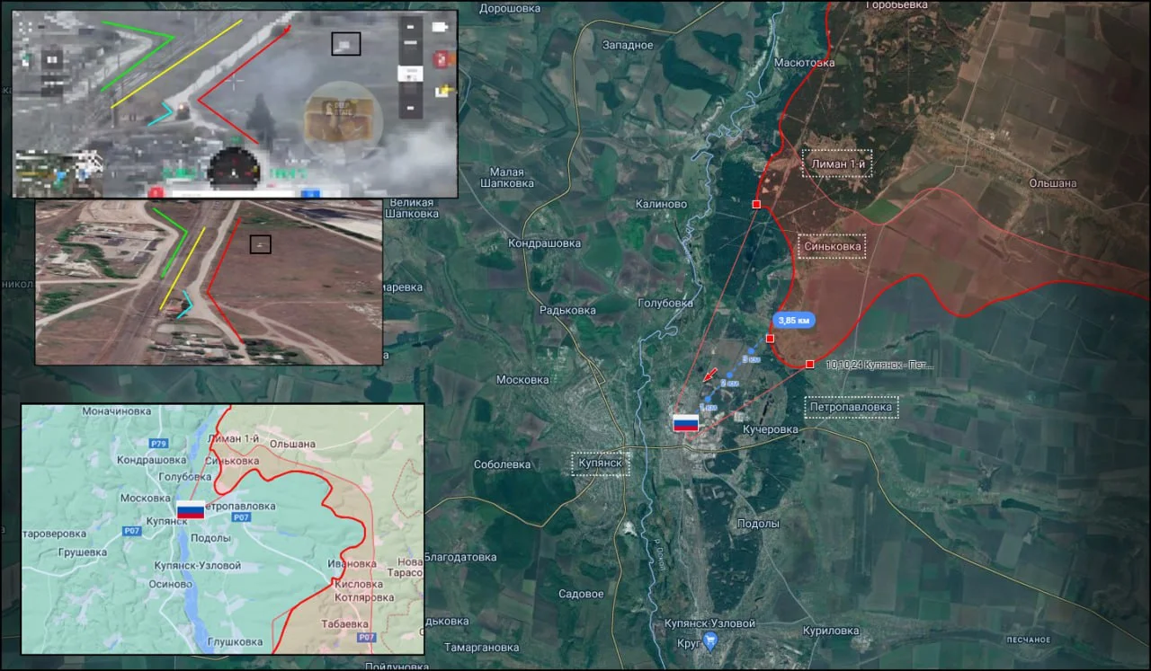 Купянское направление - карта боевых действий